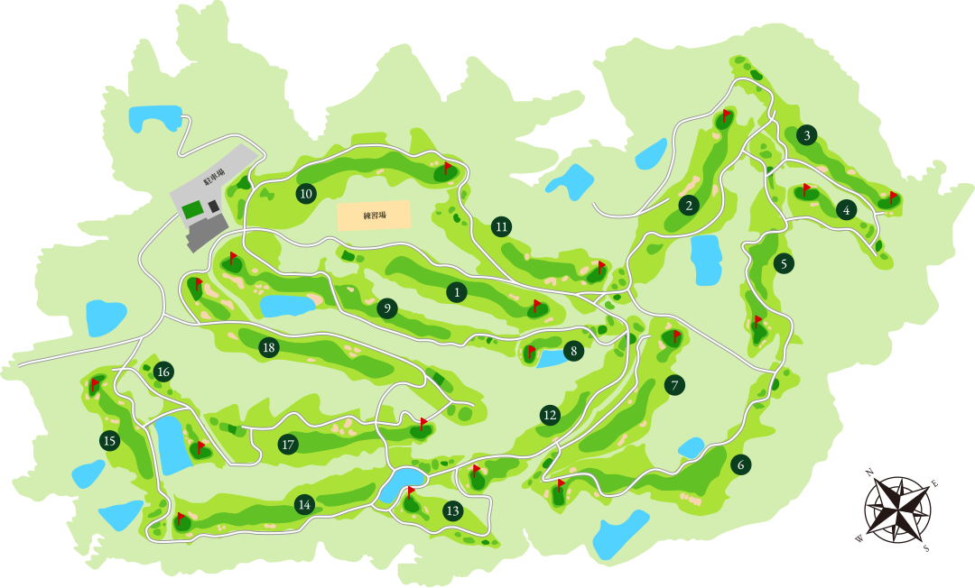 鮎滝カントリークラブ全体図
